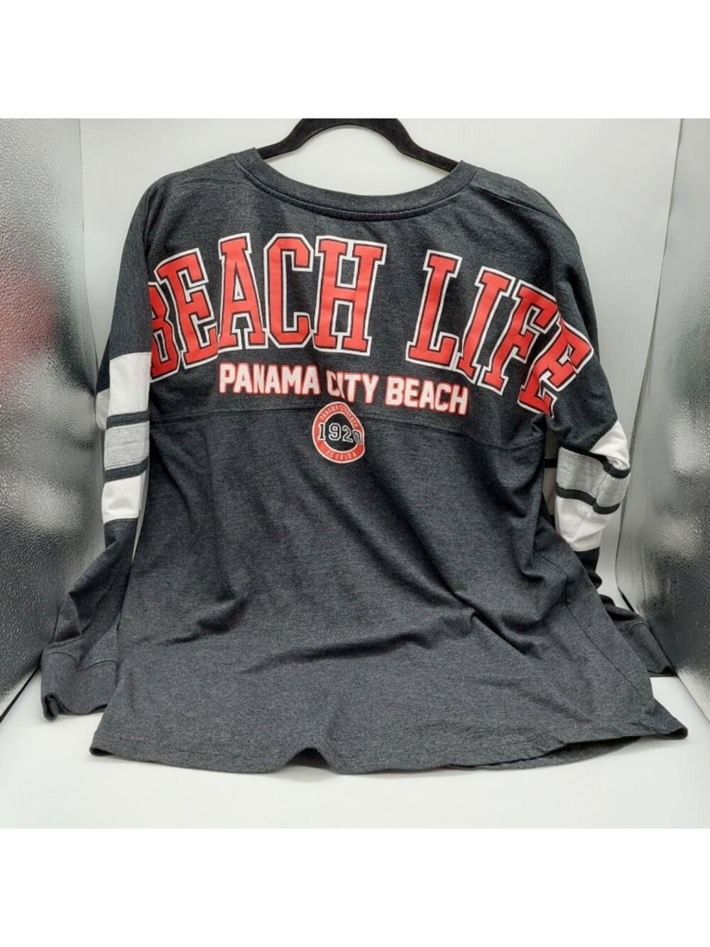 Exsist Beach Life Panama City Beach Long Sleeve Grey White Size Large READ